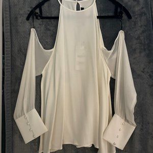 Zara Off the Shoulder Off White Halter Top  NWT